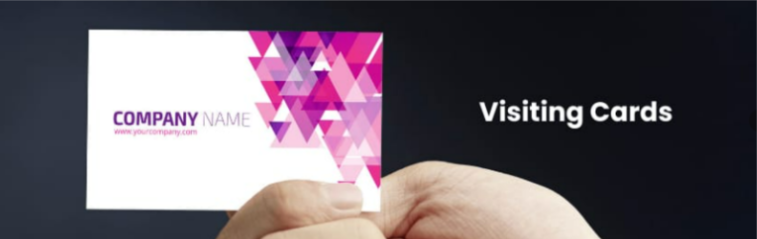 Custom visiting cards including metallic, matte, glossy, QR code and NFC options