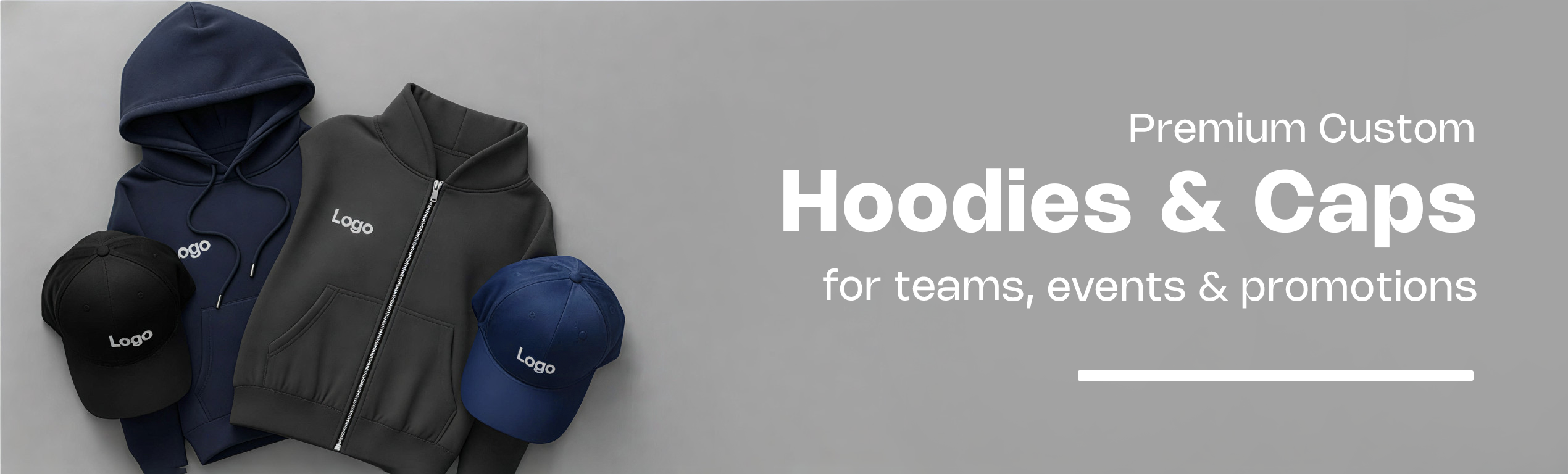 custom hoodies and caps with logo printing for teams, events, and promotional branding