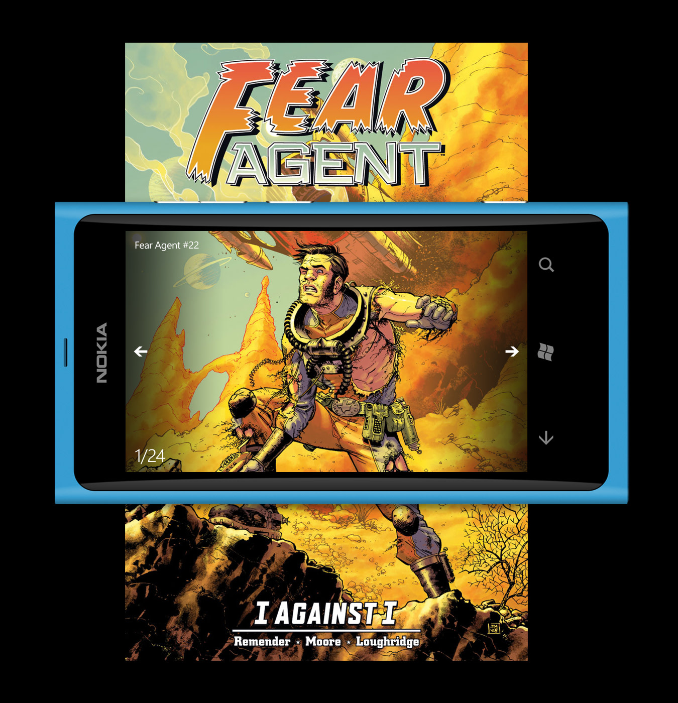 Comics for Windows Phone: reading-horizontal-controls