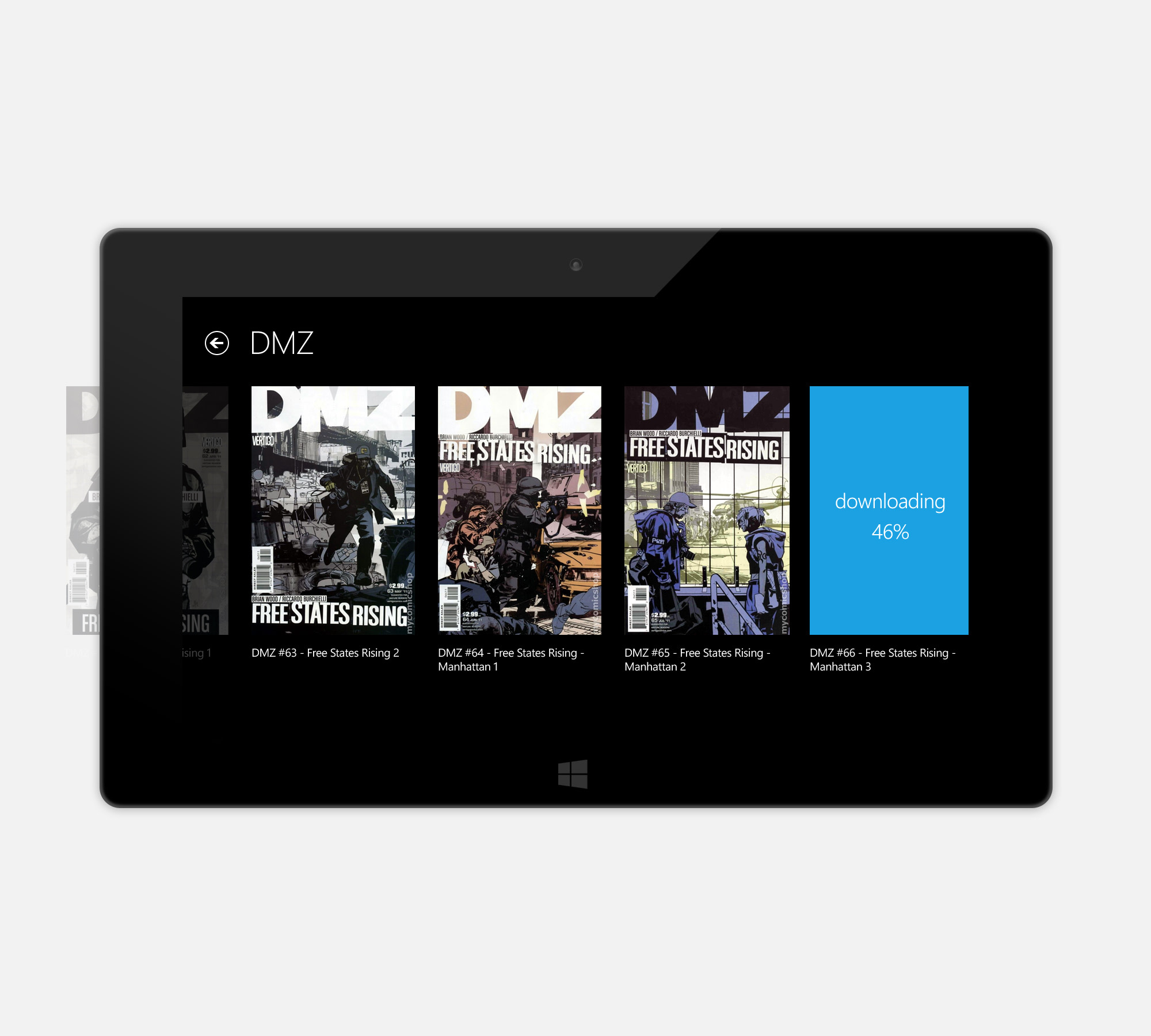 Comics for Windows 8: reading-landscape-issues