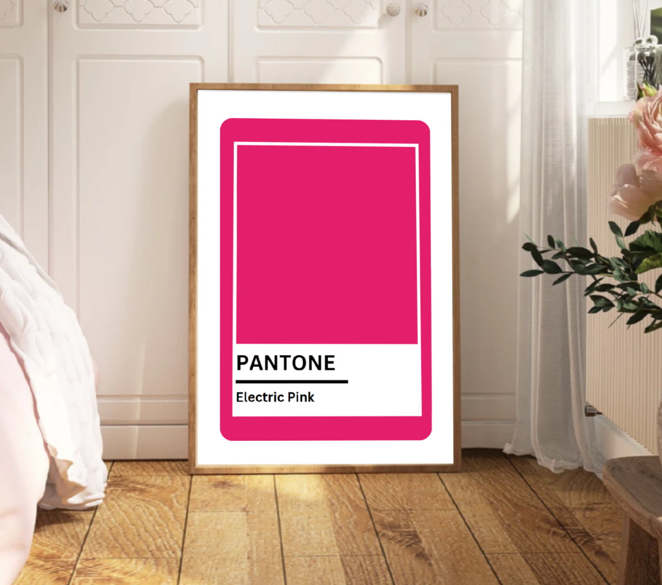 Pantone electric pink digital print 