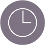 RV clock icon - purple  