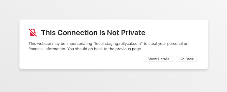 Safari unsecure website