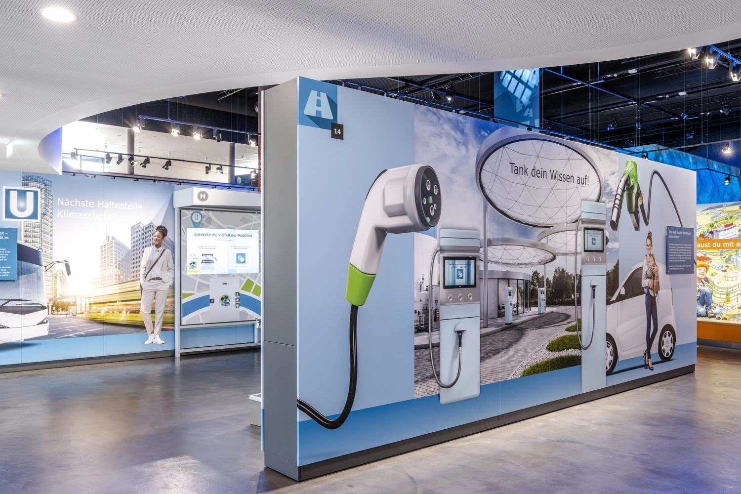Ausstellung in einem Museum zum Thema Klimawandel