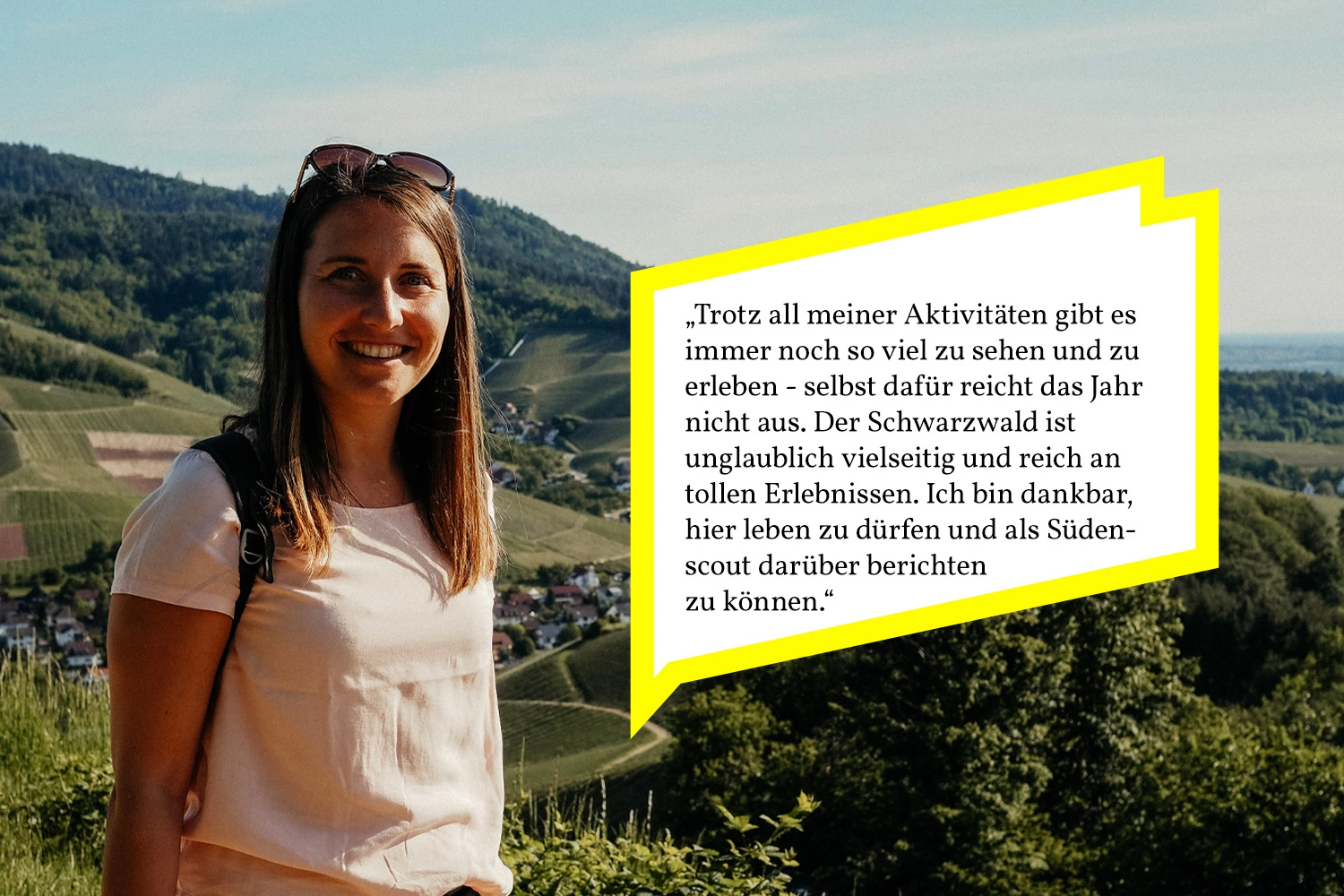 Janine Ziegler als Südenscout 2024 für die Region Schwarzwald.