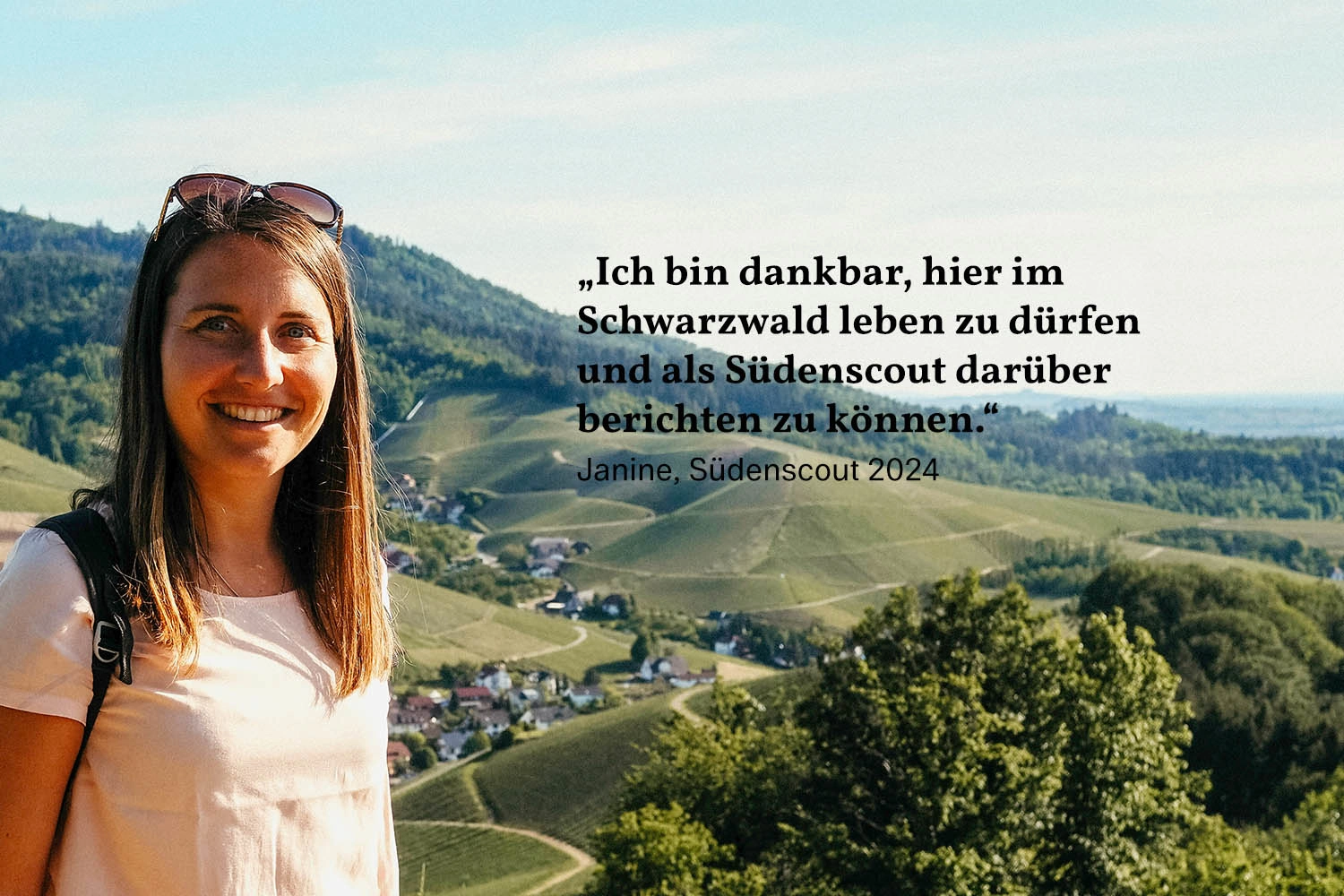 Janine Ziegler als Südenscout 2024 für die Region Schwarzwald.