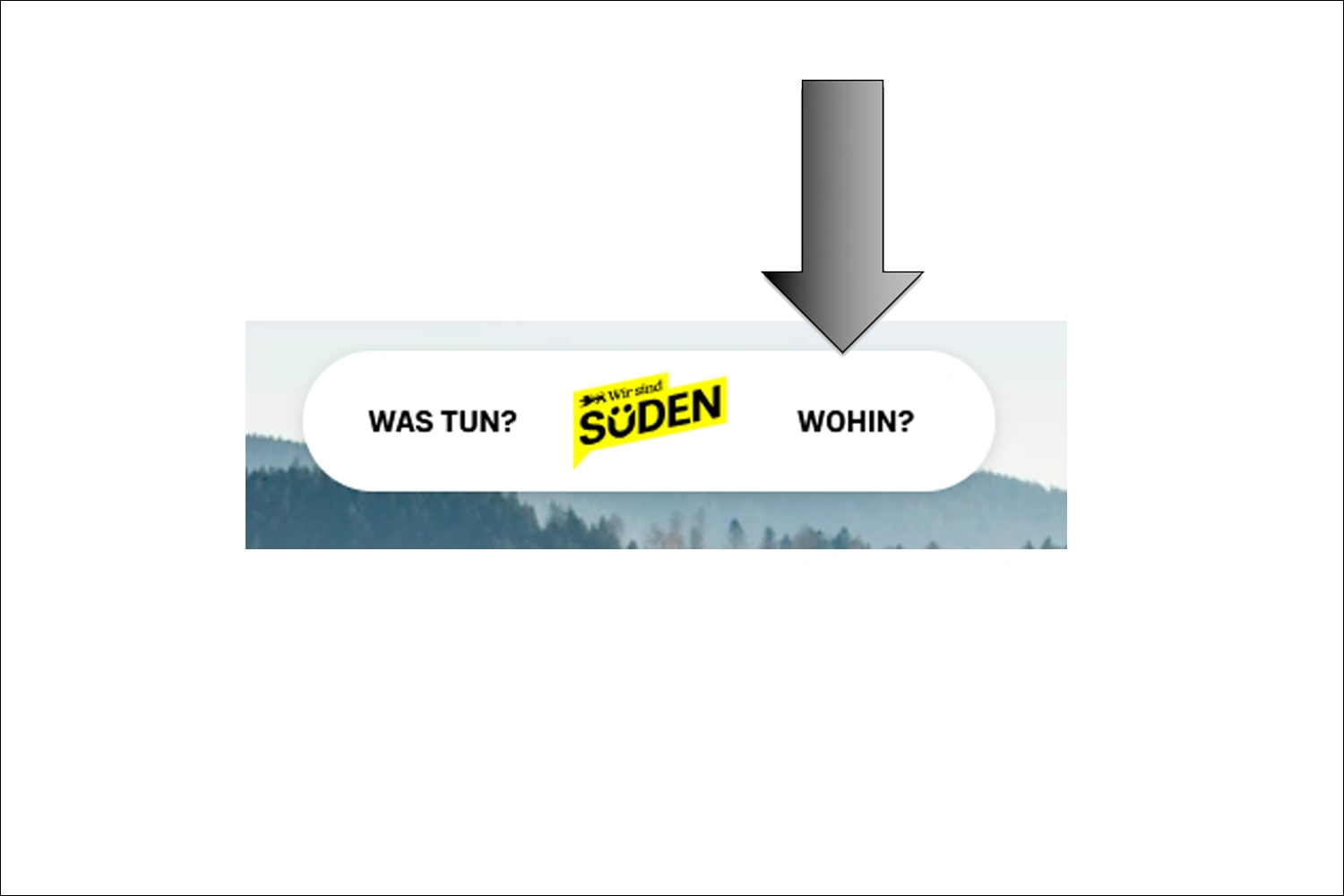 Grafische Unterstützung zur Nutzung der Website: Wie kann ich nach Regionen suchen?