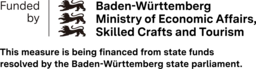 Ministry of Economic Affairs Logo 2026 | BaWue WM Sender Logo “Sponsored” with addition RGB - 22.06.2026