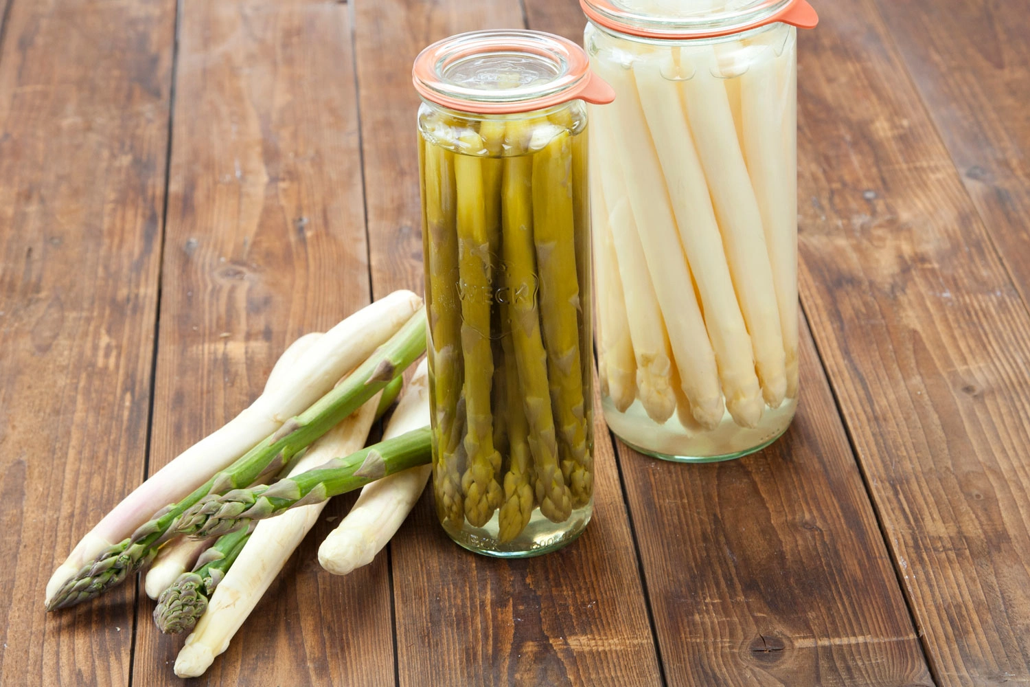 Asparagus in a preserving jar