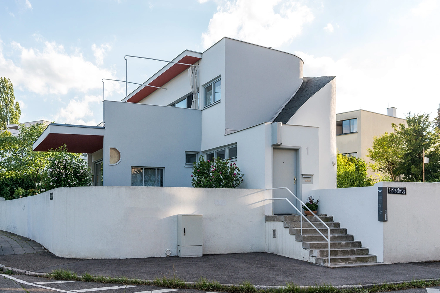 View of a building in the Weissenhof Estate in Stuttgart.