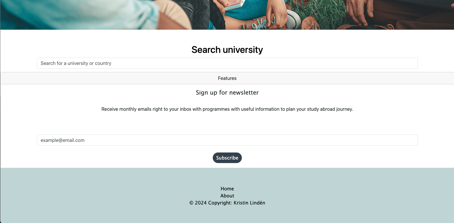 Website for University