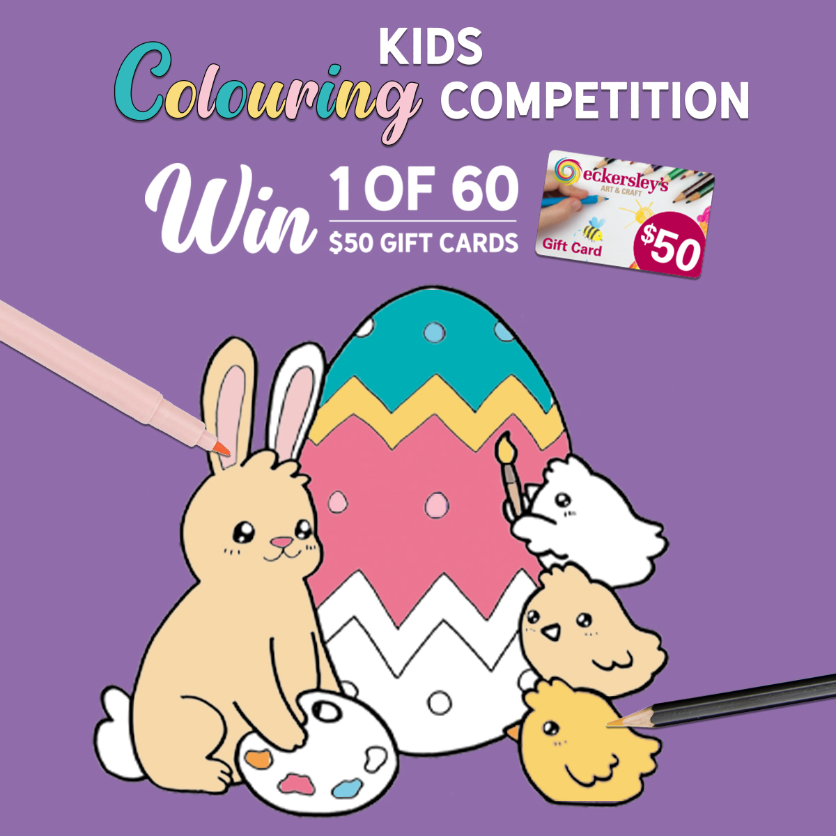 Eckersley's Art & Craft Kid's Colouring Competition at Westfield Belconnen