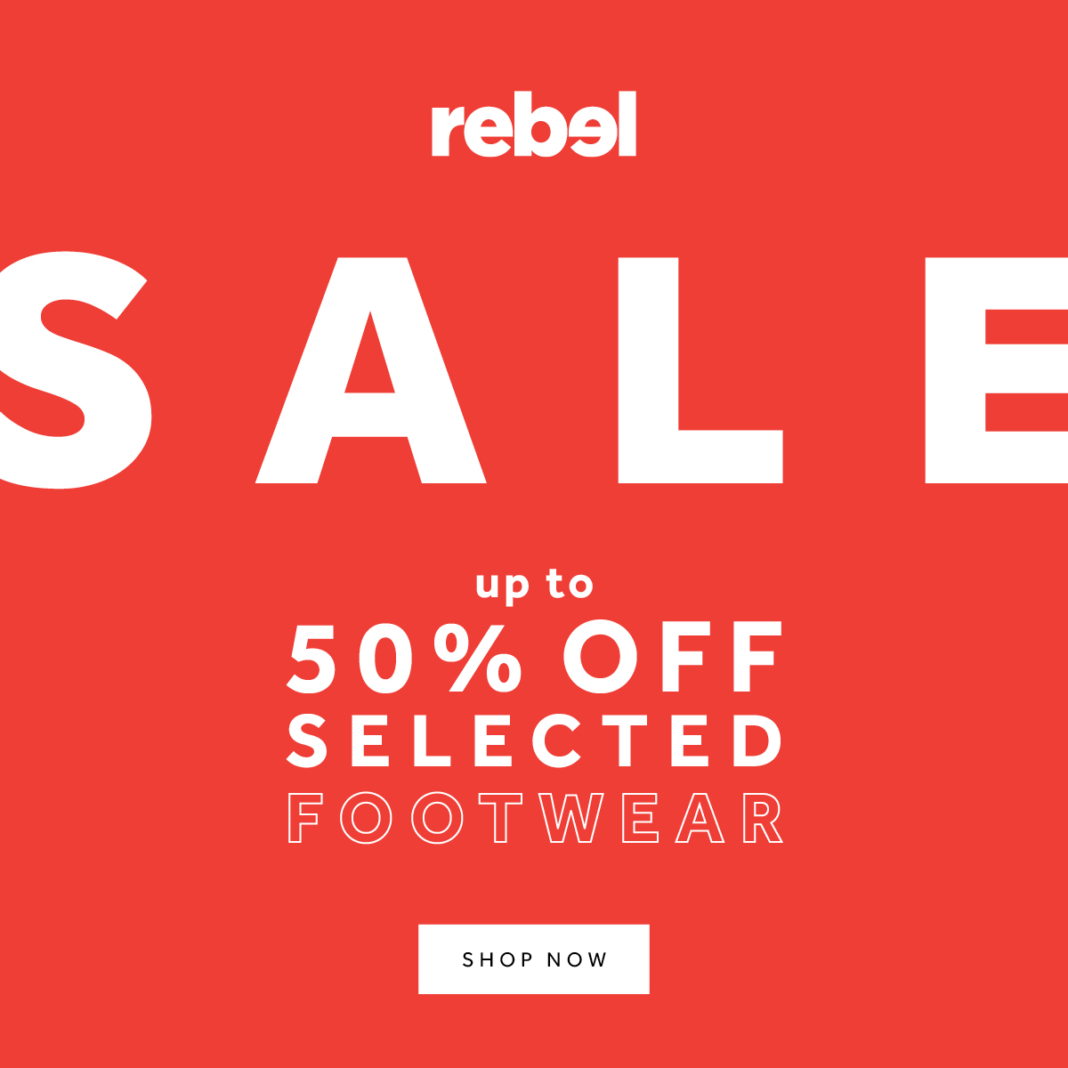 rebel Up to 50 off selected footwear at Westfield Chermside