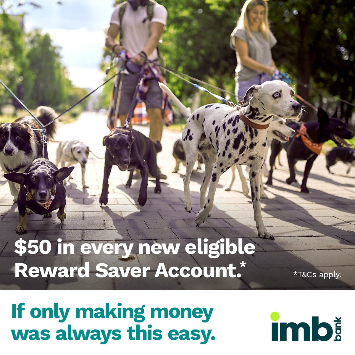 IMB Bank 50 in every eligible new Reward Saver* at Westfield Belconnen