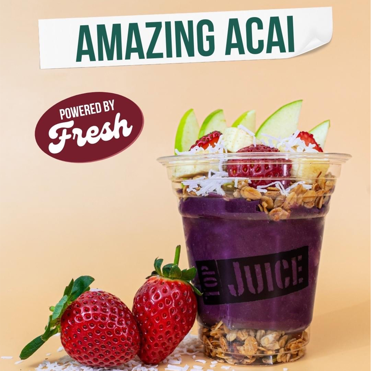 Top Juice Cool down with Acai in a cup at Westfield Burwood