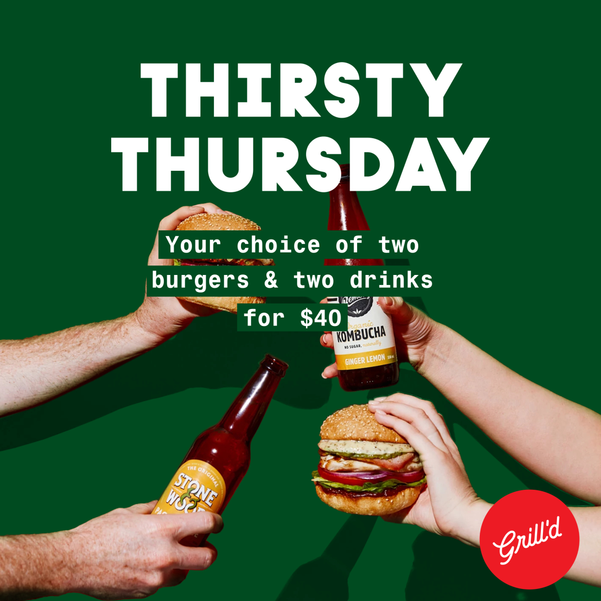 Grill'd Thirsty Thursdays at Grill'd at Westfield Miranda