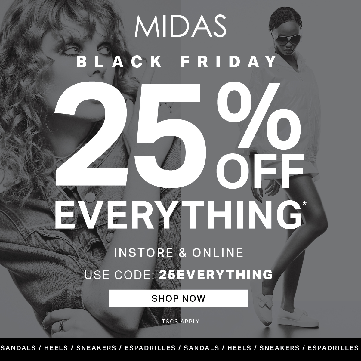 Midas Shoes: Black Friday Sale at Westfield Miranda