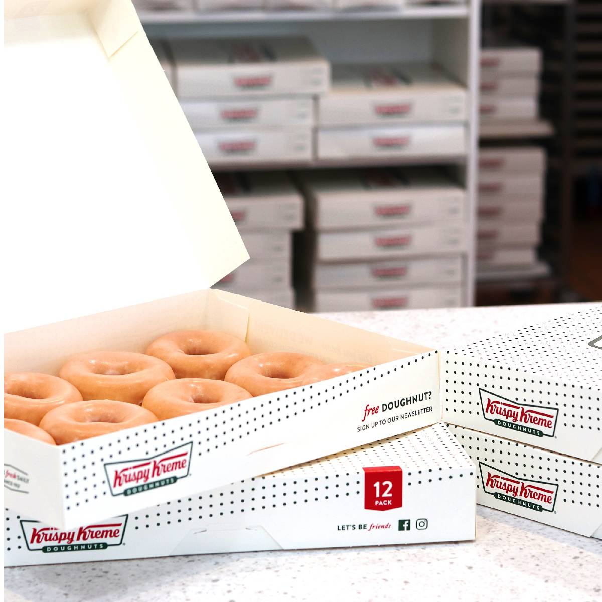 Krispy Kreme Doughnuts 12 Original Glazed dozen at Westfield Newmarket