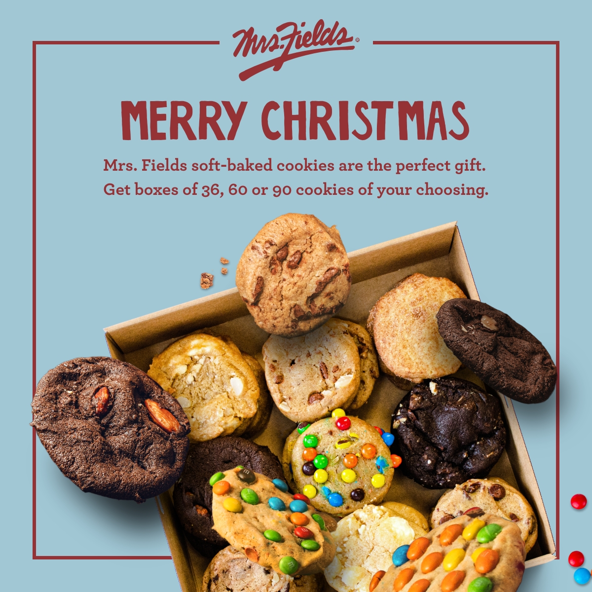 Mrs. Fields Bakery Café Cookie boxes at Westfield Mt Gravatt