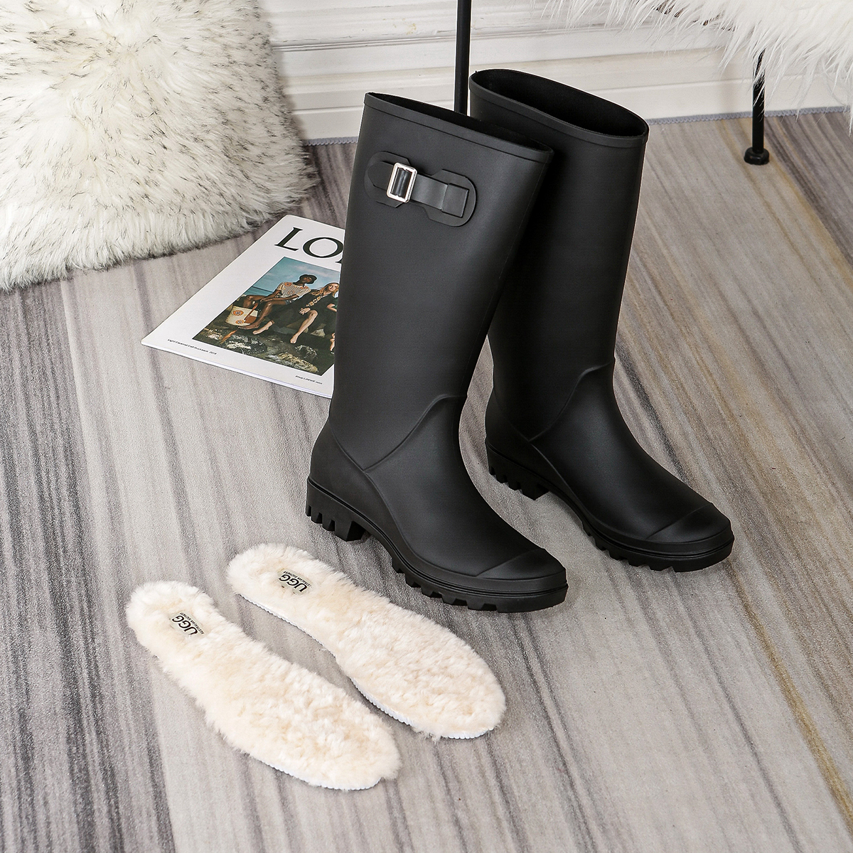 Ugg Express Stylish gumboots with free wool insole at Westfield Fountain Gate