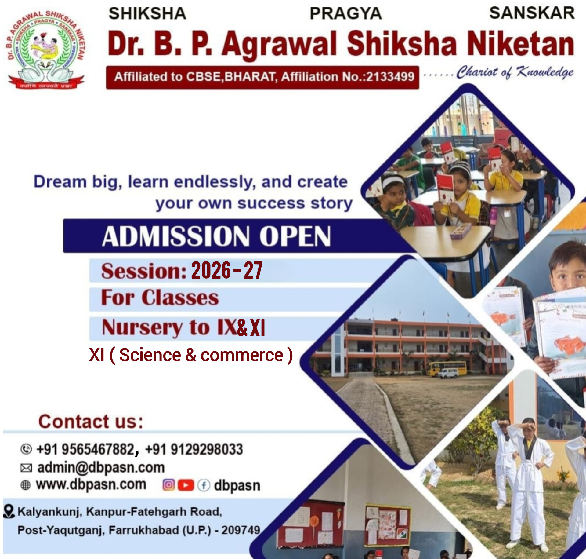  Admissions Open for Session 2026! Give your child the gift of quality education, values, and a bright future at 🏫 Dr. B. P. Agrawal Shiksha Niketan Where learning meets excellence. ✨ 📌 Enroll today!