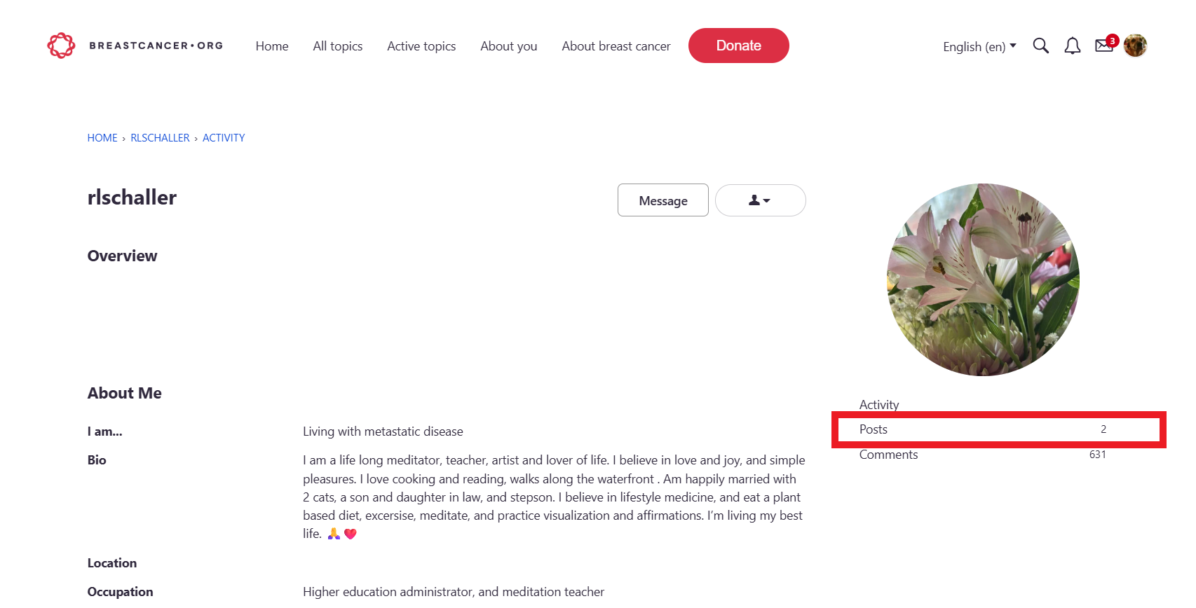 Discussions from profile image 1