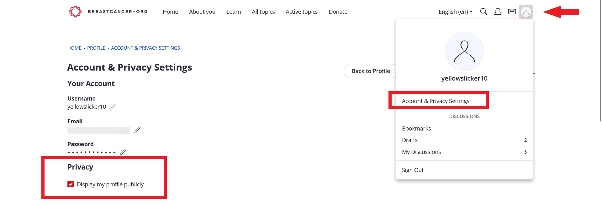 edit profile privacy image