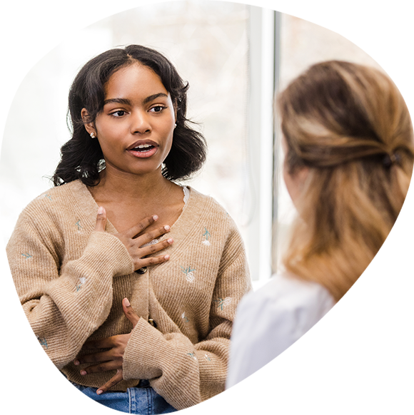 Young patient of color brand crop