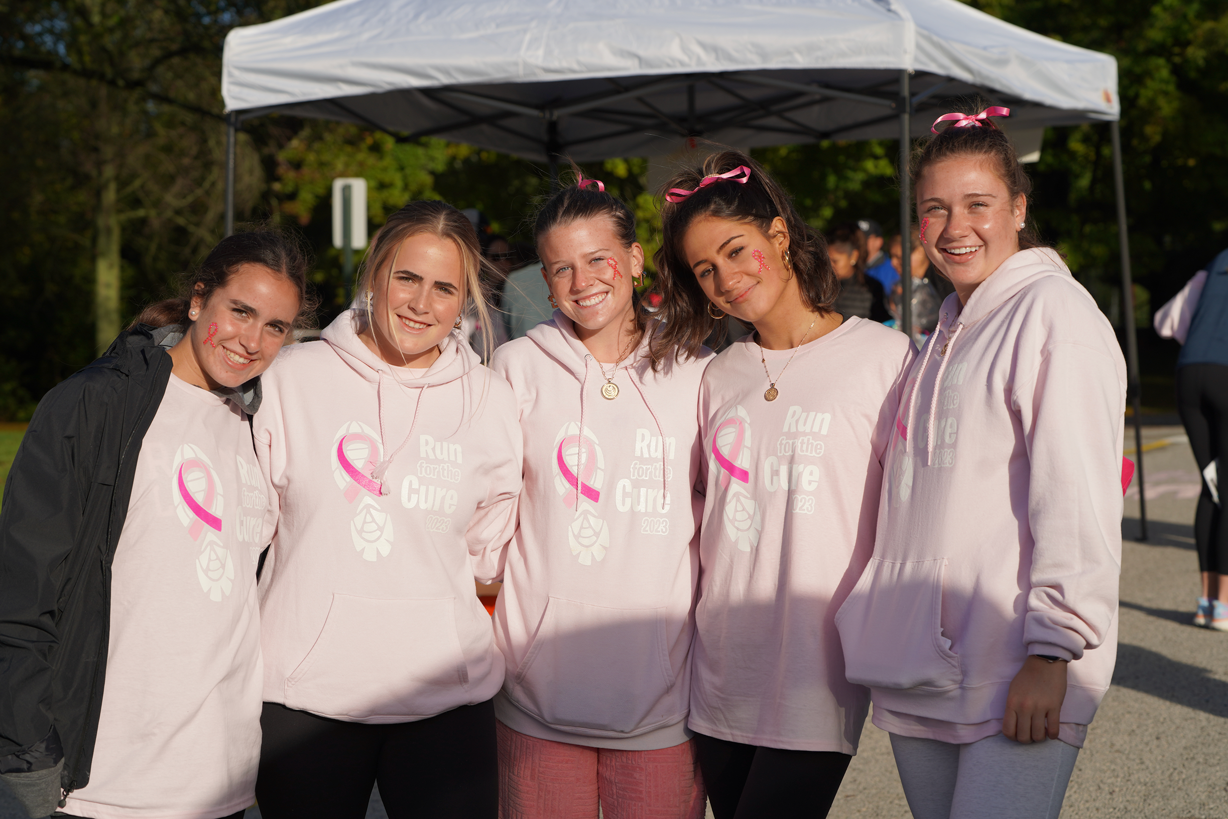 young girls at a fundraising event