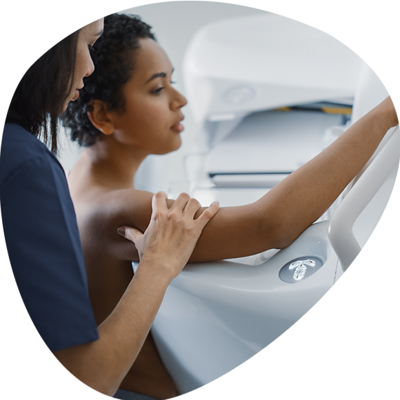 Woman Getting a Mammogram