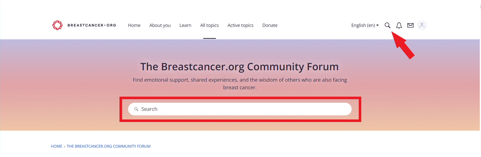 getting to search image
