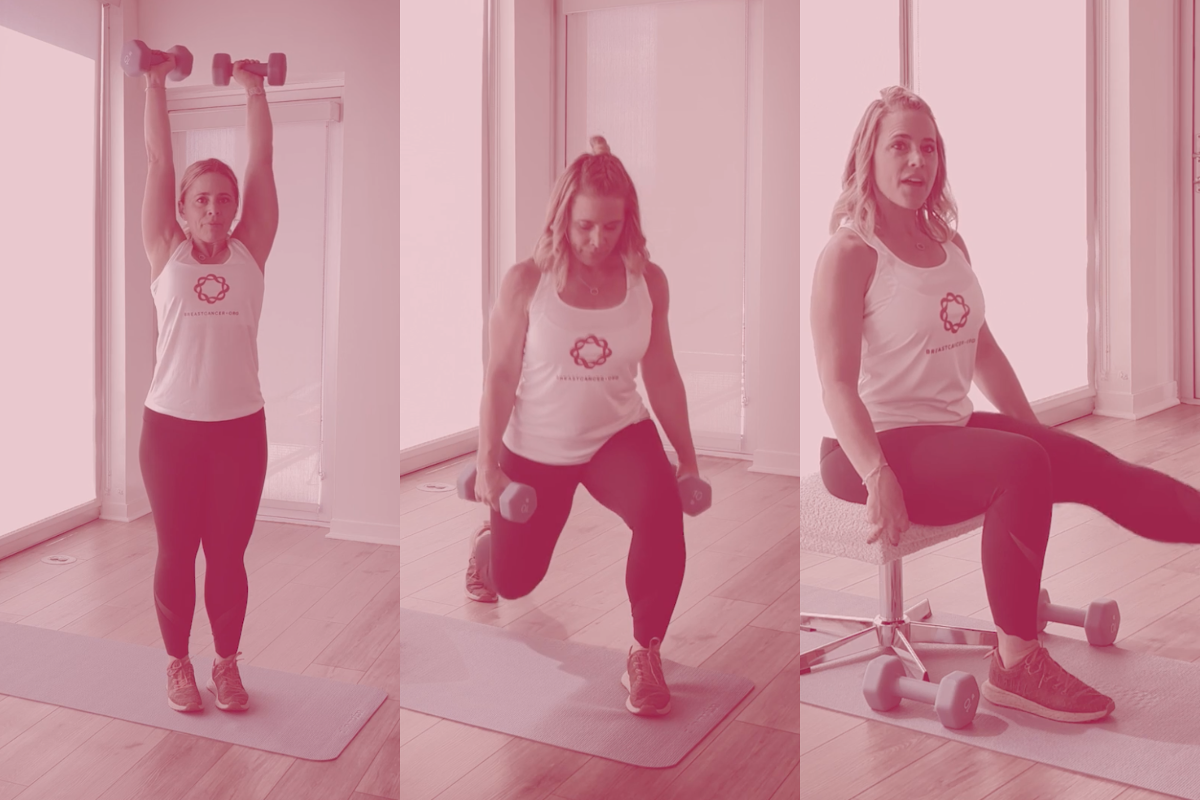 Sami Mansfield doing several exercises