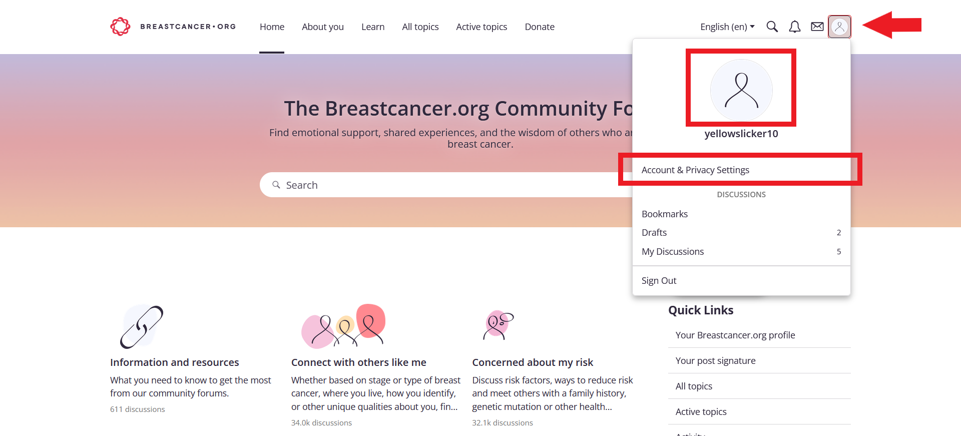 access your profile image 1