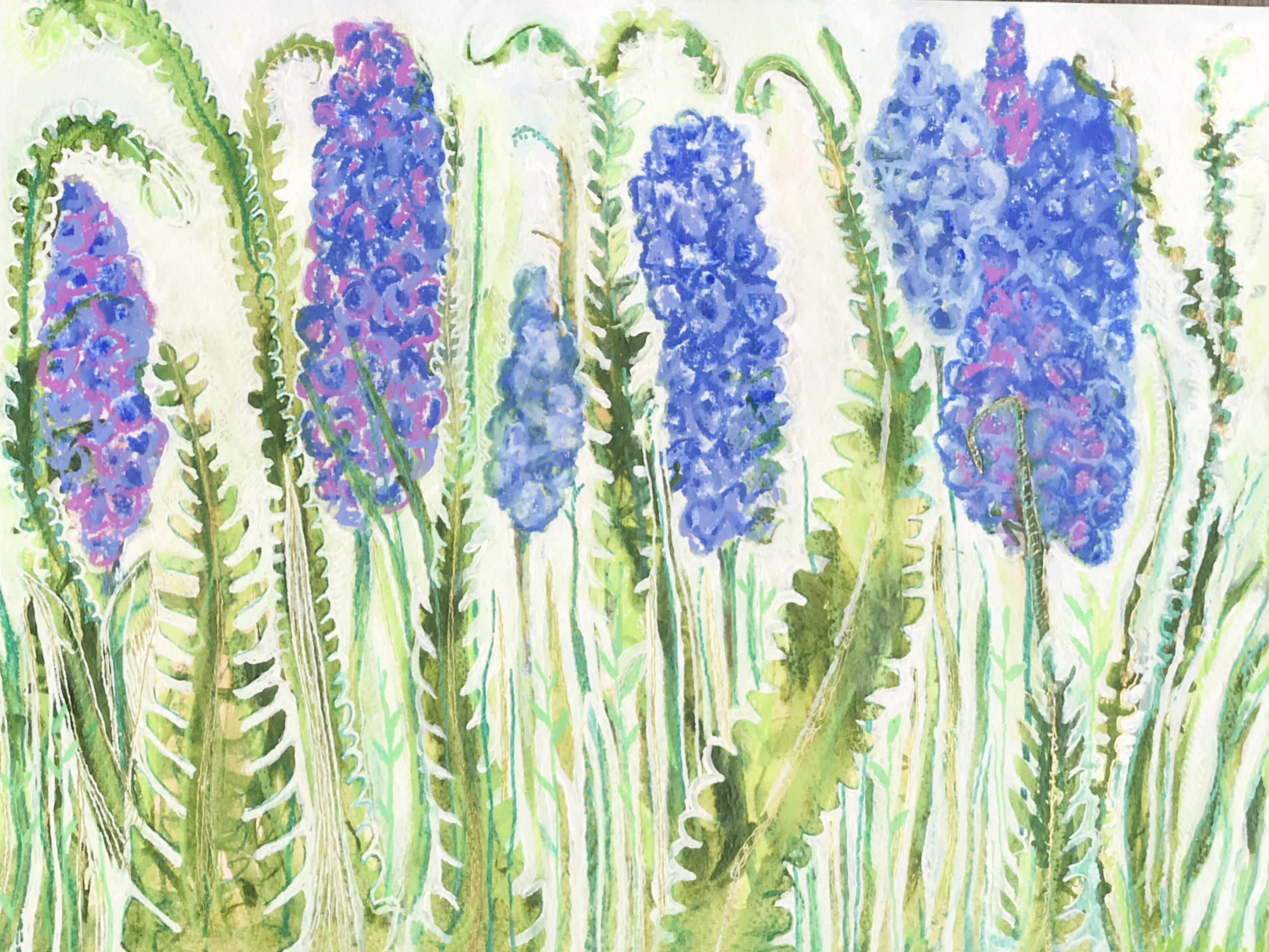 Hyacinths and Ferns